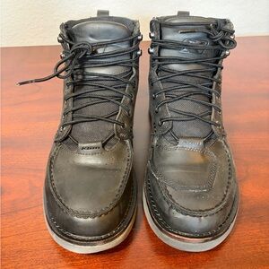 KLIM Jak Motorcycle Boots Men’s Size 8 Black Leather Street Riding Protective